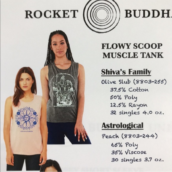 Rocketbuddha Yoga Tee Shirt Tank - Picture 3 of 14